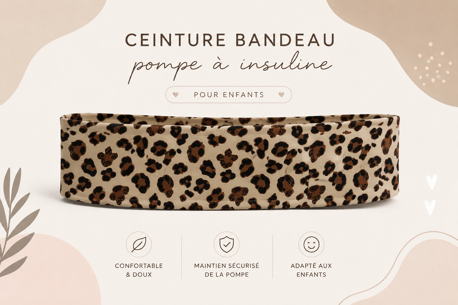 Ceinture bandeau pour pompe a insuline